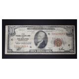 1929 Philadelphia $10 National Currency Note