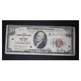 1929 New York $10 National Currency Bank Note
