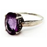 Oval 4.50 ct Amethyst Solitaire Ring