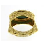 Genuine Elongated Turquoise Estate Ring