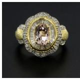 14kt Gold 2.20 ct Kunzite & Diamond Ring