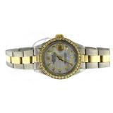 Ladies Oyster Datejust MOP Diamond Rolex Watch