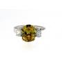 Oval 4.64 ct Canary Yellow Designer Ring