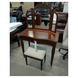 Cherry Queen Anne Vanity & Stool