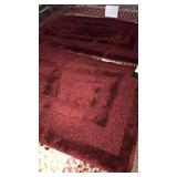 (2) 20x34 Maroon Rug