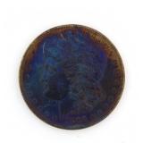 1886 BU Rainbow Toned Morgan Silver Dollar