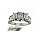14kt Gold Emerald Cut 2.25 ct Diamond Ring