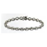 10kt Gold 4.40 ct Aquamarine & Diamond Bracelet