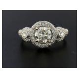 18kt Gold Round Brilliant  2.11 ct Diamond Ring