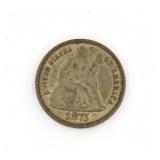 RARE 1875 Seated Liberty PROOF Silver Dime