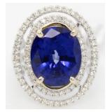 14kt Gold 9.25 Sapphire & Diamond