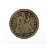 1854-O "Arrows" Seated Liberty Silver Dime