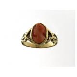 14kt Gold Antique Rose Cameo Ring