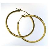 14kt Gold XX-Large 34 MM Hoop Earrings