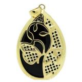 Black & Gold Vintage Style Pendant