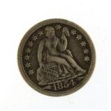 1854 "Arrows" Seated Liberty Silver Dime