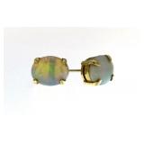 14kt Gold Genuine 4.10 ct Fire Opal Earrings