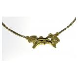 14kt Gold Large Ocean Scene Necklace