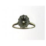 14kt Gold Antique Genuine 3.30 ct Quartz Solitaire