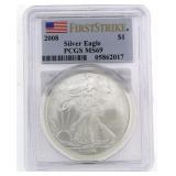 2008 MS69 American Eagle Silver Dollar