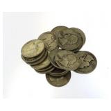 (20) Mixed Washington Silver Quarters