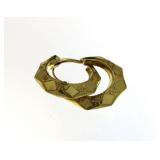 14kt Gold 15 mm Hoop Earrings