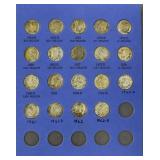 44 pc Complete 1946-64 Roosevelt Silver Dime Set