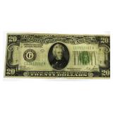 1928 Redeemable Gold $20 Federal Reserve Note