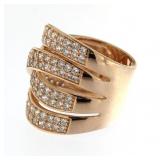 Quality 4.00 ct Rose Toned Designer Ring