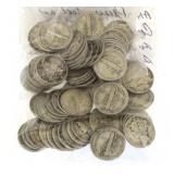 Collection (100) Mixed Silver Dimes