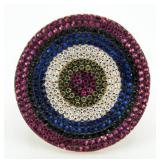 Beaded Gemstone Large Designer Ring