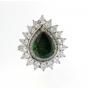 Fancy Pear 7.50 ct Emerald Dinner Ring