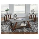 Ashley t295 - 3 pc Tin Top Coffee & 2 End Tables