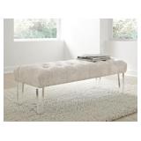 A3000076 Acrylic Leg Designer Ashley Ottoman