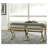 Ashley a3000084 - 3 pc Ottoman Bench Set