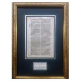 Genuine 1715 Martin Luther Bible Leaf w