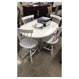 White Table & 4 Chairs