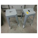 Grey Metal Barstools