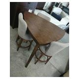 Triangle Table & 3 Swivel Stools
