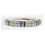 Genuine 11.40 ct Gemstone Cuff Bracelet