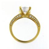 Brilliant 3.00 ct White Topaz Solitaire Ring