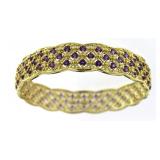 Elegant 12.50 ct Amethyst Bangle Bracelet