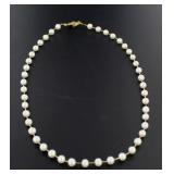 14kt Gold Van Dell Vintage 16" Pearl Necklace