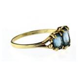Genuine 2.00 ct Blue Topaz Estate Ring