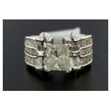 14kt Gold Princess Cut 3.30 ct Diamond Ring