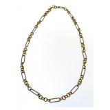 14kt Gold Two Tone Designer 17" Necklace