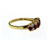 14kt Gold Genuine Ruby & Diamond Estate Ring