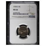 1938-S MS66 Jefferson Nickel *Key