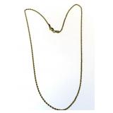 14kt Gold 18" Rope Necklace
