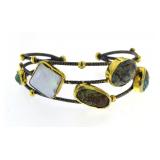 Genuine 22.50 ct Opal & Turquoise Cuff Bracelet